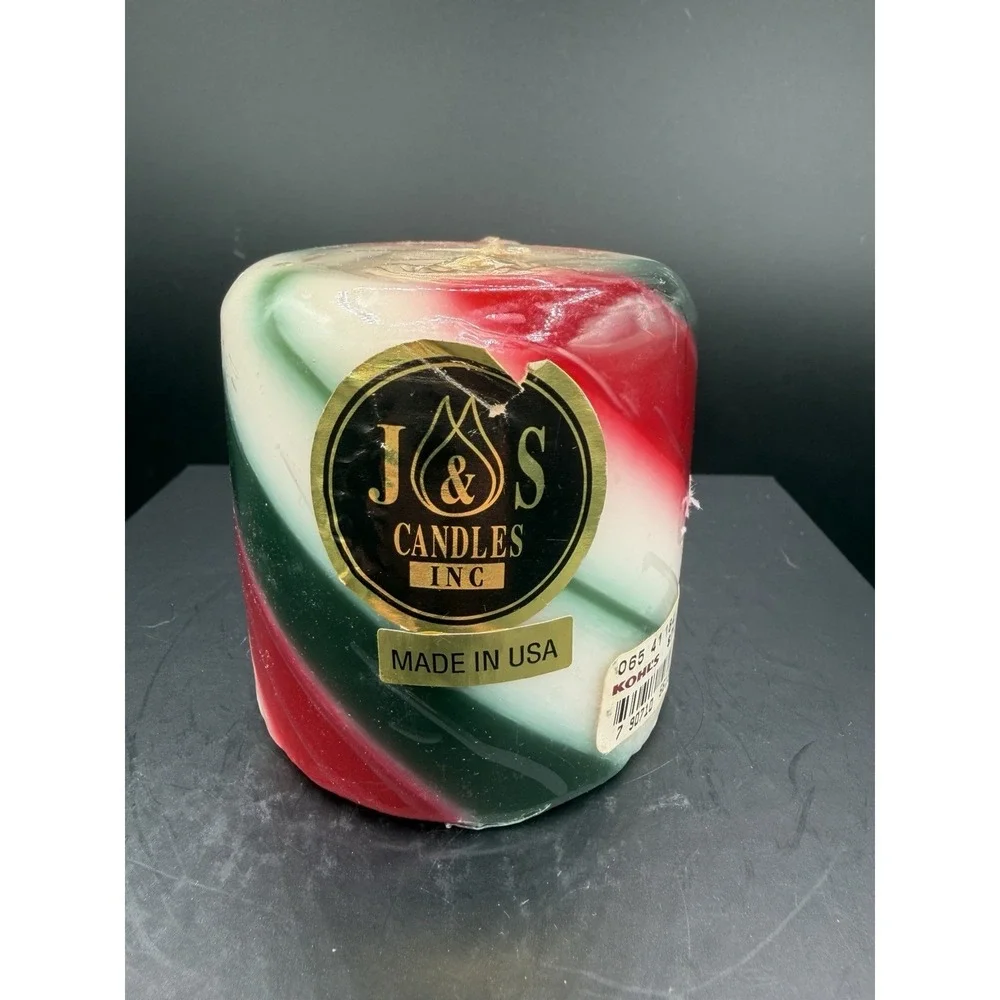 🎄🕯️ J&S Candles Striped 3